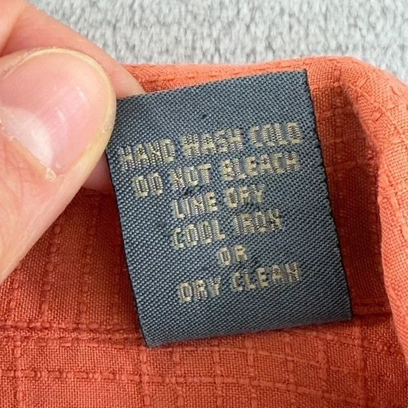 Vintage Tori Richard Hawaiian Camp Shirt in Orange Silk Jacquard Men Medium - Picture 5 of 6